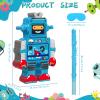Harrycle Robot Piata with Red Blue Stick Tassel Eye Mask Double Tassel Piata Set for Birthday Party Robot Theme Party Decoration, 16.1 x 10.2 x 3.2 Inch view 2