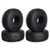 HobbyPark 4pcs RC 2.2" Crawler Tires Mud Terrain Super Grip Soft Height 144mm 5.67 inch fit 2.2 Beadlock Wheels Compatible with TRX4 Sport Redcat Everest 10 Axial RBX10 Ryft 4WD Capra 4WS w/Foam view 1