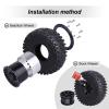 HobbyPark 4pcs RC 2.2" Crawler Tires Mud Terrain Super Grip Soft Height 144mm 5.67 inch fit 2.2 Beadlock Wheels Compatible with TRX4 Sport Redcat Everest 10 Axial RBX10 Ryft 4WD Capra 4WS w/Foam view 4