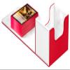 Ultimate Guard Sidewinder Synergy 100+, Deck Box for 100 Double-Sleeved TCG Cards, Red/White, Magnetic Closure & Microfiber Inner Lining view 1