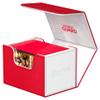 Ultimate Guard Sidewinder Synergy 100+, Deck Box for 100 Double-Sleeved TCG Cards, Red/White, Magnetic Closure & Microfiber Inner Lining view 3