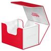 Ultimate Guard Sidewinder Synergy 100+, Deck Box for 100 Double-Sleeved TCG Cards, Red/White, Magnetic Closure & Microfiber Inner Lining view 4