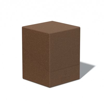 Ultimate Guard RTE Boulder 100+, Deck Case for 100 Double-Sleeved TCG Cards, Brown, 97% Renewable, Made in Germany, Secure & Durable Storage