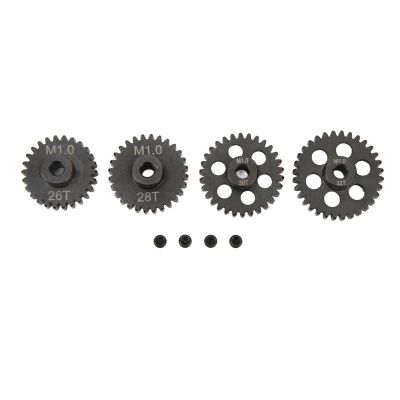 RC Motor Gear 26T 28T 30T 32T 25DP M1 5mm Metal RC Motor Pinion Set for 1:8 RC Cars
