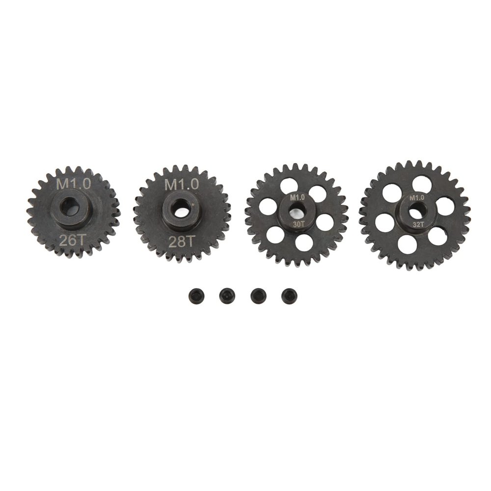 RC Motor Gear 26T 28T 30T 32T 25DP M1 5mm Metal RC Motor Pinion Set for 1:8 RC Cars