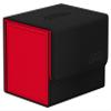 Ultimate Guard Sidewinder Synergy 100+, Deck Box for 100 Double-Sleeved TCG Cards, Black/Red, Magnetic Closure & Microfiber Inner Lining view 2