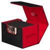 Ultimate Guard Sidewinder Synergy 100+, Deck Box for 100 Double-Sleeved TCG Cards, Black/Red, Magnetic Closure & Microfiber Inner Lining view 3