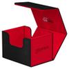 Ultimate Guard Sidewinder Synergy 100+, Deck Box for 100 Double-Sleeved TCG Cards, Black/Red, Magnetic Closure & Microfiber Inner Lining view 4