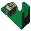 Ultimate Guard Sidewinder Synergy 100+, Deck Box for 100 Double-Sleeved TCG Cards, Black/Green, Magnetic Closure & Microfiber Inner Lining view 1