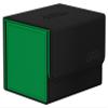 Ultimate Guard Sidewinder Synergy 100+, Deck Box for 100 Double-Sleeved TCG Cards, Black/Green, Magnetic Closure & Microfiber Inner Lining view 2
