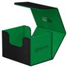Ultimate Guard Sidewinder Synergy 100+, Deck Box for 100 Double-Sleeved TCG Cards, Black/Green, Magnetic Closure & Microfiber Inner Lining view 4