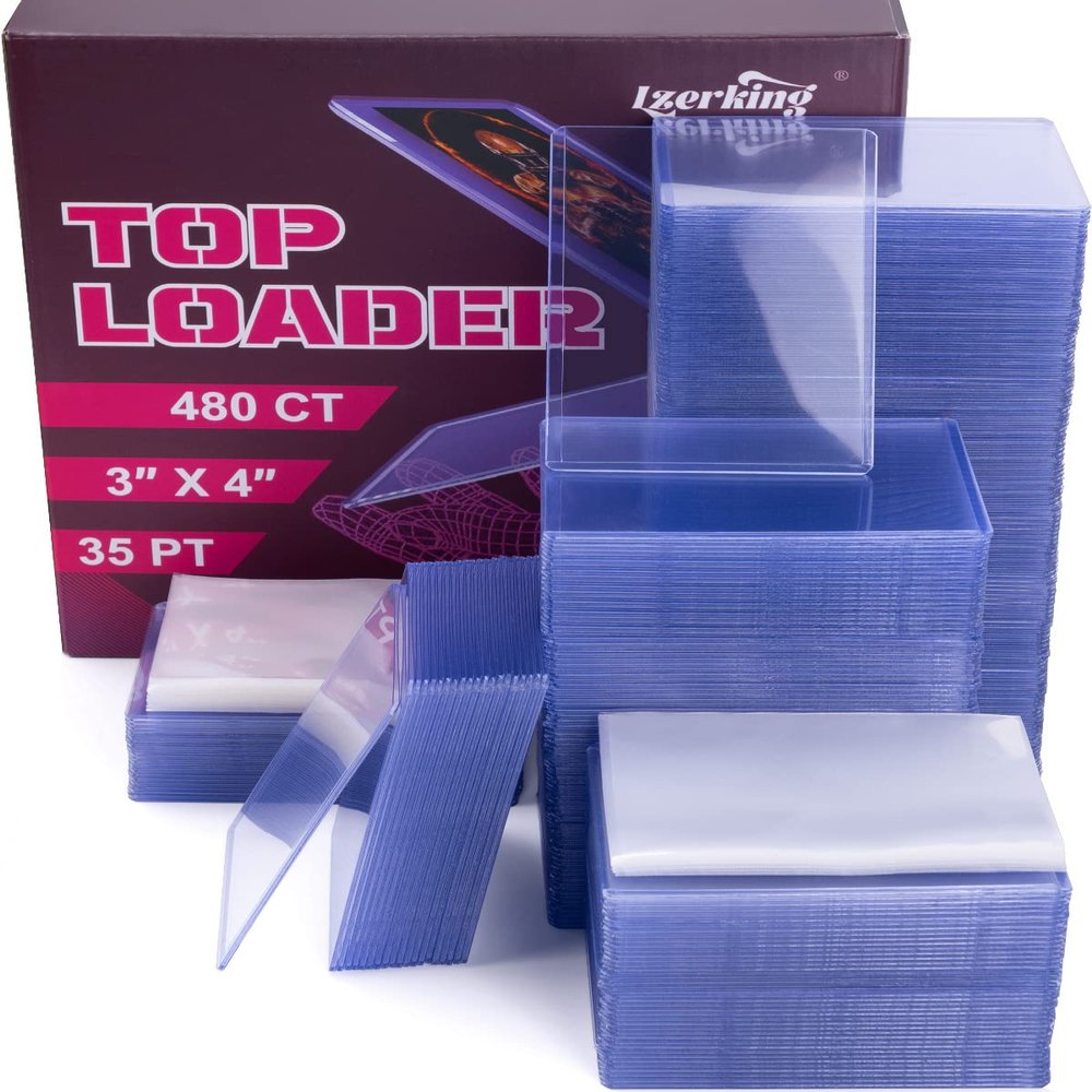 Top Loader for Cards 960 ct, 35 PT Premium 480 Top Loader and 480 Clear Soft Sleeves, Thick Hard Plastic Card Sleeves, 3" x 4" Trading Cards Protector for Game Cards, Sports Cards, Trading Cards