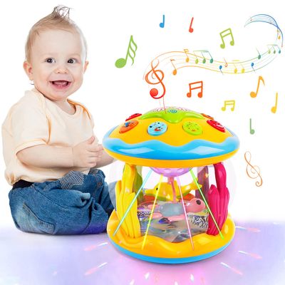 Baby Toys 6 to 12 Months Ocean Projector Baby Light Up Toys Musical Tummy Time Infant Toys 3-6 6-12 12-18 Months 6 7 8 9 Month One Year Old Birthday Gifts Boys Girls