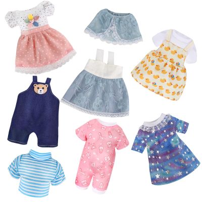 Alive Doll Clothes and Accessories - Baby Doll Dresses Fit for 10 11 12 Inch Girl Dolls, 6 Sets Dolls Outfits Include Dresses, Pajamas, One-Piece Suit, Jumpsuits, for Girls Gifts Christmas