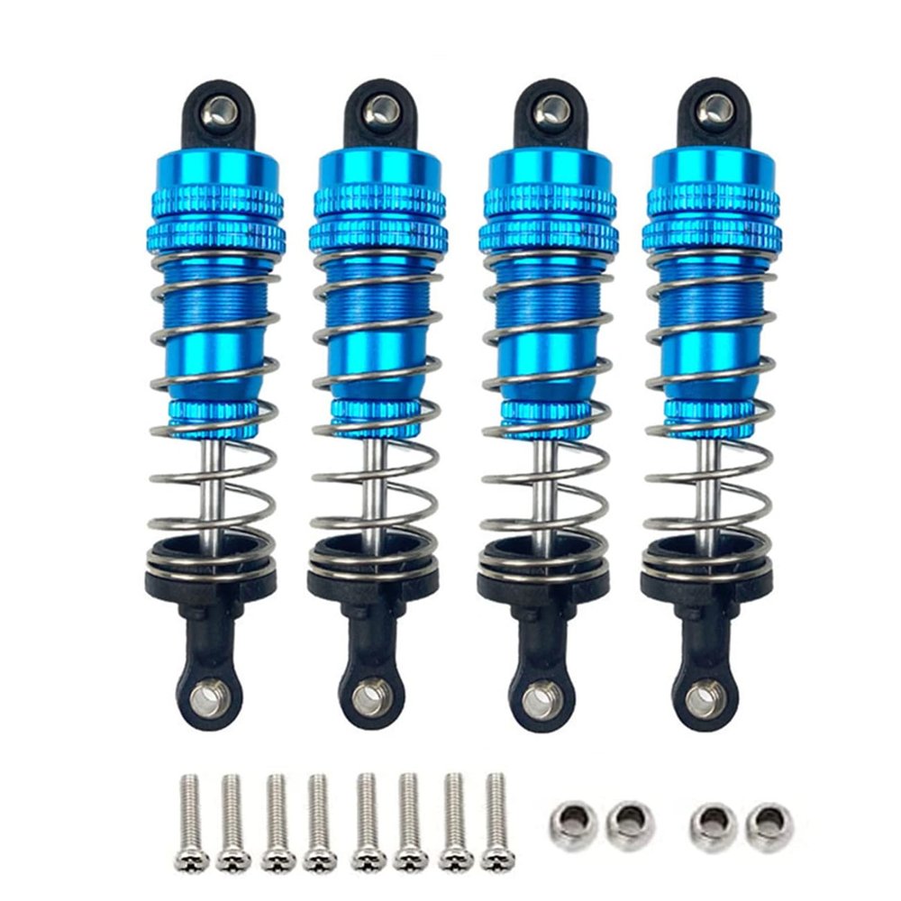 Aluminum Front&Rear shock absorbers for Wltoys 124019 124018 124017 124016 144002 144001 RC car upgrade parts 4pcs/setBlue