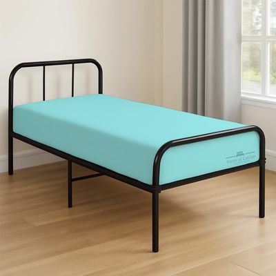 Yarns of Cotton Bed Cot RV Bunk Fitted Sheet - 42" x 80" Aqua Solid - 1 Qty Cot Truck Sleeper Fitted Sheet Only - Cot Size Mattress 4"-8" Deep - Perfect for Narrow Twin/Rv Bunk/Camping Cot