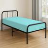 Yarns of Cotton Bed Cot RV Bunk Fitted Sheet - 42" x 80" Aqua Solid - 1 Qty Cot Truck Sleeper Fitted Sheet Only - Cot Size Mattress 4"-8" Deep - Perfect for Narrow Twin/Rv Bunk/Camping Cot view 1