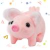 Hopearl Walking Piggy Pet Interactive Crawling Piglet Electronic Plush Toy Pig Oink Twitch Nose Wag Tail Animated Gifts for Toddlers Birthday, Pink, 8'' view 1