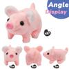 Hopearl Walking Piggy Pet Interactive Crawling Piglet Electronic Plush Toy Pig Oink Twitch Nose Wag Tail Animated Gifts for Toddlers Birthday, Pink, 8'' view 3