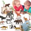 EnAuRoL 31 Pcs Safari Animals Figures and 35 PCS Farm Animals Toys view 2