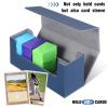 Silkfly 6 Pieces Deck Card Storage Box, 1 Leather Deck Case with 5 Plastic Card Boxes Playing Cards Box Compatible with Mtg Tcg Commander Card(Blue and Gray) view 3