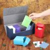Silkfly 6 Pieces Deck Card Storage Box, 1 Leather Deck Case with 5 Plastic Card Boxes Playing Cards Box Compatible with Mtg Tcg Commander Card(Blue and Gray) view 4