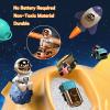 Mostop Kids Race Track Game Car Adventure Toy for 3 4 5 6 7 Years Old Boys Girls, Spaceship Puzzle Rail Track City Rescue Playset Magnet Toy Educational Learning Toddler Race Track with 3 Mini Cars view 2