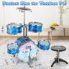 Kids Drum Set for Toddlers with 5 Jazz Drum Kit & Lights (Vibrating-Controlled) & Alloy, Musical Instruments Toys, Boys Gifts for Aged 1-3 3-5 view 2