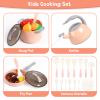 CUTE STONE Toy Kitchen Accessories Set, Play Food Sets for Kids Kitchen, Kids Cooking Sets with Play Pots and Pans, Utensils Cookware Toys, Toddler Kitchen Playset, Play Kitchen Toy for Girls Boys view 2