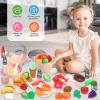 CUTE STONE Toy Kitchen Accessories Set, Play Food Sets for Kids Kitchen, Kids Cooking Sets with Play Pots and Pans, Utensils Cookware Toys, Toddler Kitchen Playset, Play Kitchen Toy for Girls Boys view 3