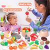 CUTE STONE Toy Kitchen Accessories Set, Play Food Sets for Kids Kitchen, Kids Cooking Sets with Play Pots and Pans, Utensils Cookware Toys, Toddler Kitchen Playset, Play Kitchen Toy for Girls Boys view 4