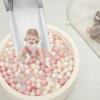 TRENDPLAY Plastic Balls for Ball Pits - Pack of 100 Hollow Balls- Safe and Exciting Playtime - Perfect for Toddler Baby Pools,Party,Festival Decoration, Pink+Beige+ Pearl White view 4