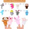 Sosation 100 Pcs Animal Finger Puppets Egg Hunt Filler 29 Small Soft Small Plush Animal Puppets Set Mini Stuffed Animals Finger Toys for Story Time, Party Gift, Teaching view 4