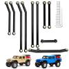 Hobbypark High Clearance Links Set Steering Rod Tie Upgrades for Axial SCX24 Gladiator AXI00005 Upgrades 1/24 RC Crawler Car (Black) view 1