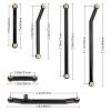 Hobbypark High Clearance Links Set Steering Rod Tie Upgrades for Axial SCX24 Gladiator AXI00005 Upgrades 1/24 RC Crawler Car (Black) view 2