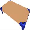 Daycare Cot Sheets for Toddler and Preschool- Corner Elastic Loops - Cot Bed Fitted Sheet - 100% Egyptian Cotton Surface, Pack of 3 (23" W X 47" L) - Sand view 1