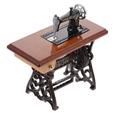 Alipis Miniature Sewing Machine Dollhouse Accessory 1 12 Scale Tailor Toy Mini Sewing Machine Ornament for Mini House Furniture Decor