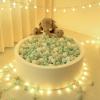 TRENDPLAY Star Ball Pit Balls for Toddlers - 100 Count Star Balls Different Shapes, Non-Toxic Plastic Balls for Boys Girls Festival Party Decoration, Pearl Green+Macaron Green view 4