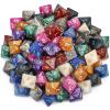 CiaraQ DND Polyhedral Dice (100pcs) with A Dice Bag Compatible with Dungeons and Dragons DND RPG MTG Role Playing Table Games (D8 dice, 10 colors-100 pcs) view 1