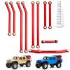Hobbypark High Clearance Links Set Steering Rod Tie Upgrades for Axial SCX24 Gladiator AXI00005 Upgrades 1/24 RC Crawler Car (Red) view 1