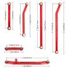 Hobbypark High Clearance Links Set Steering Rod Tie Upgrades for Axial SCX24 Gladiator AXI00005 Upgrades 1/24 RC Crawler Car (Red) view 2