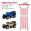 Hobbypark High Clearance Links Set Steering Rod Tie Upgrades for Axial SCX24 Gladiator AXI00005 Upgrades 1/24 RC Crawler Car (Red) view 3