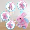 Easfan Easter Rabbit Pink Plush Jumping Spotted Rabbit Talking Hopping Ears Nose Moving Educational Plush Toy Singing Shaking Glowing Interactive Toy Electric for Toddlers Kids view 3