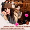 100 Pcs Plastic Mini Cowboy Hats for Crafts Tiny Cute Miniature Western Cowgirl Small Cowboy Hats Decoration for Party Cake Drink Decor Accessories Toy Doll Dress up Play Games Gift view 3