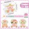 6 Pcs Princess Party Decorations Princess Carriage Centerpieces for Tables Pink Carriage Goodie Gift Boxes Flower Candy Treat Boxes for Girl Birthday Wedding Baby Shower Party Decor view 2