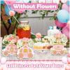 6 Pcs Princess Party Decorations Princess Carriage Centerpieces for Tables Pink Carriage Goodie Gift Boxes Flower Candy Treat Boxes for Girl Birthday Wedding Baby Shower Party Decor view 3