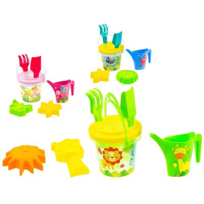 Mochtoys Sand Bucket and Watering Can Set with Accessories