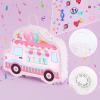 WERNNSAI Ice Cream Piata -15.7'' x 12.2'' Ice Cream Truck Piata with Stick and Blindfold Birthday Game for Kids Girls Summer Candy Theme Party Baby Shower School Activities Dessert Party Decorations view 4