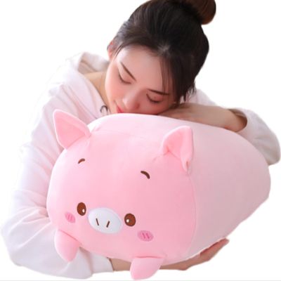 COSGOO Cute Plush Pig Stuffed Squishy Animal Pig Cylindrical Body Pig Pillow,Super Soft Pig Hugging Toy Pillow Kids Kawaii Sleeping Pig Pillow Gifts for Bedding Decor or Home Decor 24-Inch