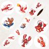 500 Lobster Party Decorations Labels Roll Stickers Beach Luau Seaside Themed Birthday Baby Shower Party Decorations Supplies Nautical Sea Animal Decor DIY Sticker Labels view 1